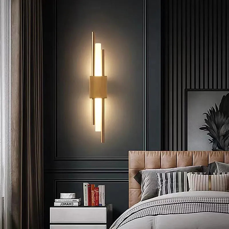 Arisha Modern Metal/Marble LED Wall Lamp - Neutral Decor