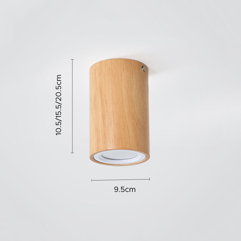 Muto Modern Wood Ceiling Light, Cylindrical, Corridor/Balcony - Neutral Decor