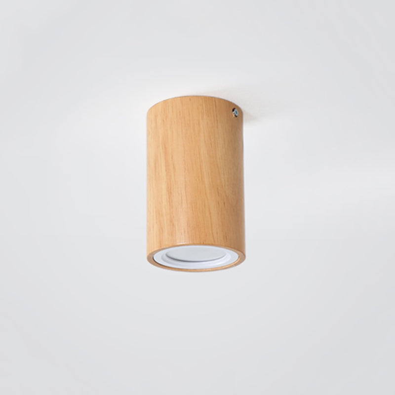 Muto Modern Wood Ceiling Light, Cylindrical, Corridor/Balcony - Neutral Decor