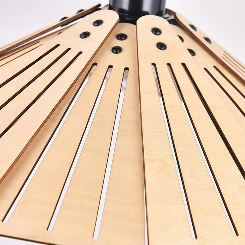 Arisha Retro Pendant Light, Metal & Wood - Neutral Decor
