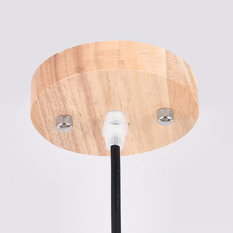 Arisha Retro Pendant Light, Metal & Wood - Neutral Decor