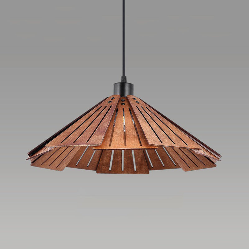 Arisha Retro Pendant Light, Metal & Wood - Neutral Decor