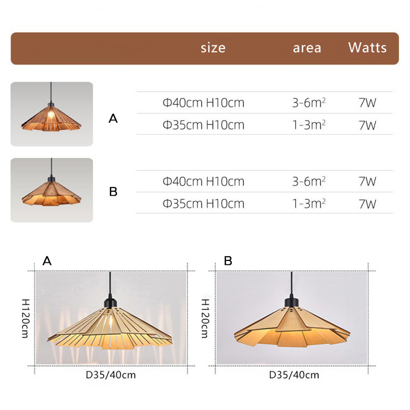 Arisha Retro Pendant Light, Metal & Wood - Neutral Decor