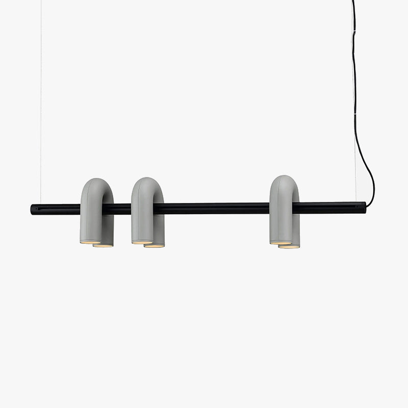 Arisha Modern Pendant Light Linear With 3 U-Shaped Light - Neutral Decor