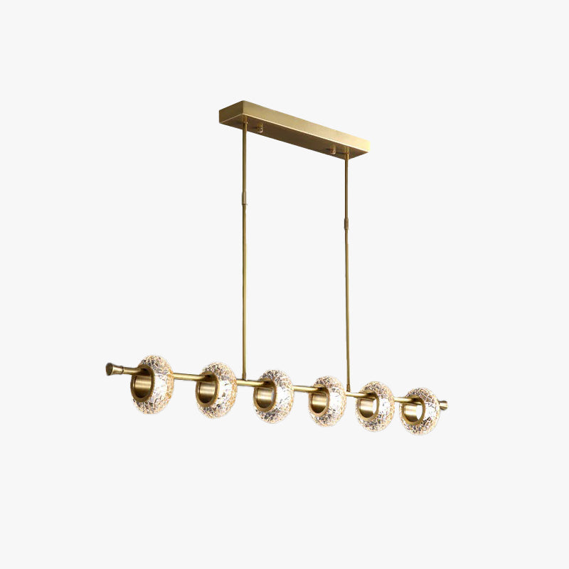 Kristy Modern Luxury metal/Glass Pendant Light, Gold - Neutral Decor