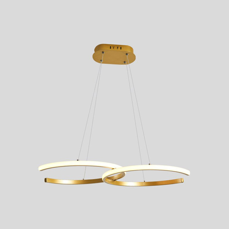 Arisha Modern Minimalist Pendant Light, Double-C - Neutral Decor