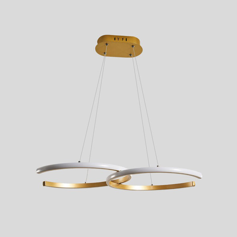 Arisha Modern Minimalist Pendant Light, Double-C - Neutral Decor