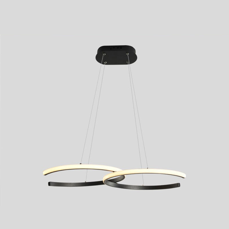 Arisha Modern Minimalist Pendant Light, Double-C - Neutral Decor