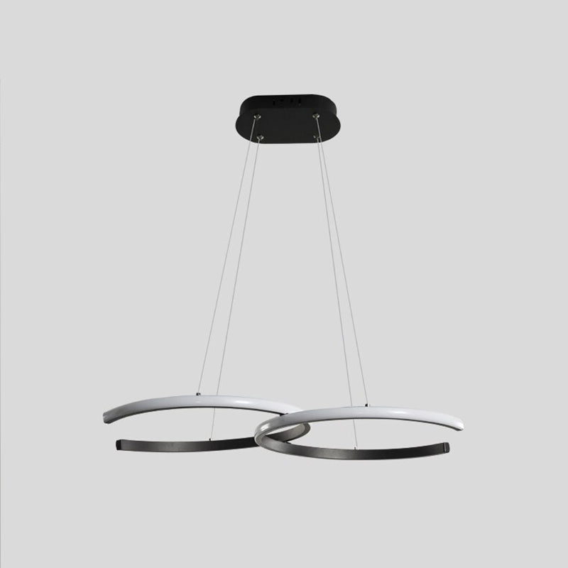 Arisha Modern Minimalist Pendant Light, Double-C - Neutral Decor