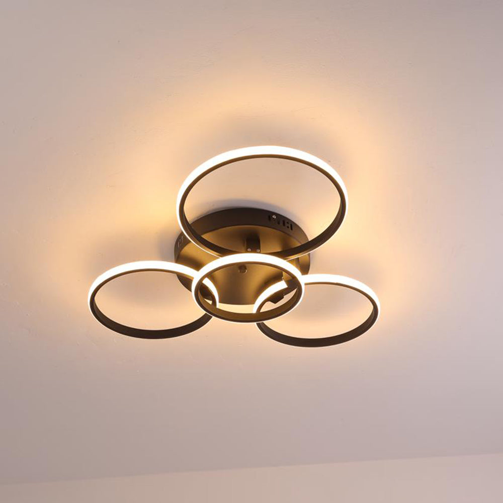 Arisha LED Ceiling Light Circle Ring, Black & White - Neutral Decor