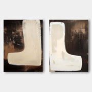 Modern Minimalist Wall Art 2 Piece Set MMWA004 - Neutralighting