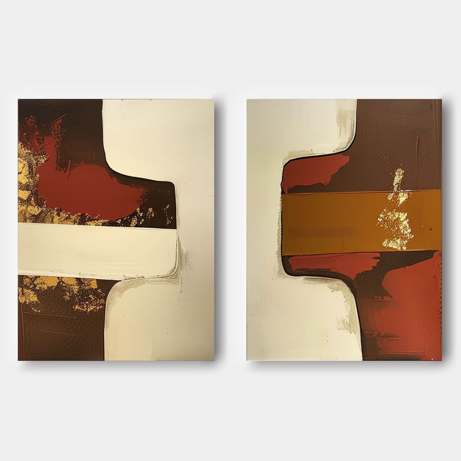 Modern Minimalist Wall Art 2 Piece Set MMWA005 - Neutralighting