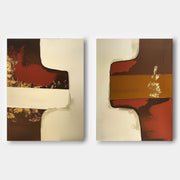 Modern Minimalist Wall Art 2 Piece Set MMWA005 - Neutralighting