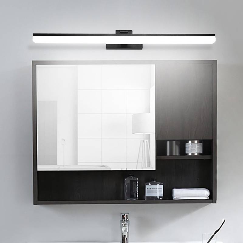 Arisha Minimalist Rectangular Metal/Acrylic Wall Lamp, Black/White - Neutral Decor