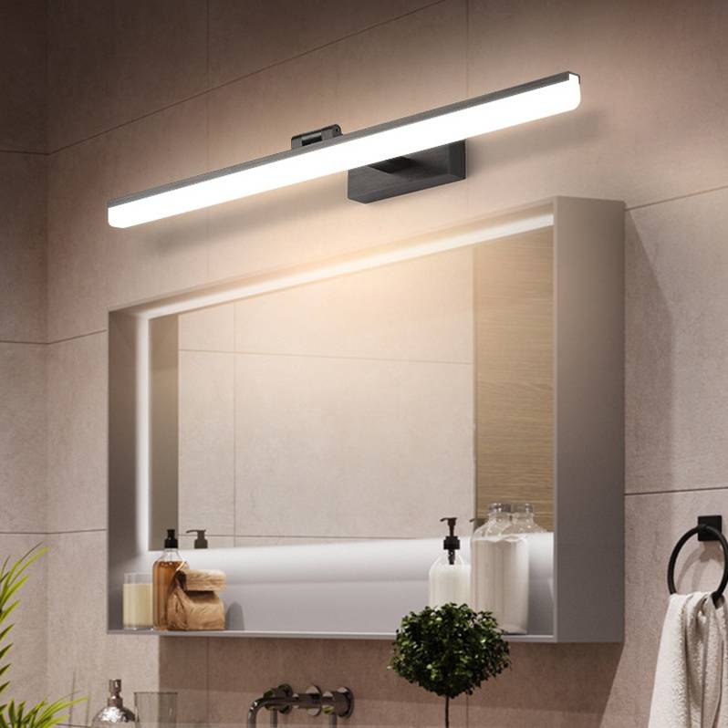 Arisha Minimalist Rectangular Metal/Acrylic Wall Lamp, Black/White - Neutral Decor