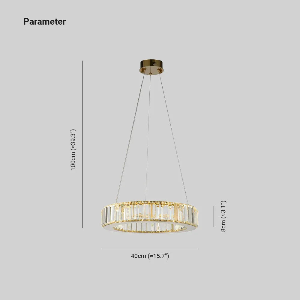 Kristy Elegant Round Crystal Chandelier, Clear - Neutral Decor