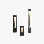 Ray Contemporary Metal Triangular Hollow Outdoor Path Light, Black - Neutral Decor