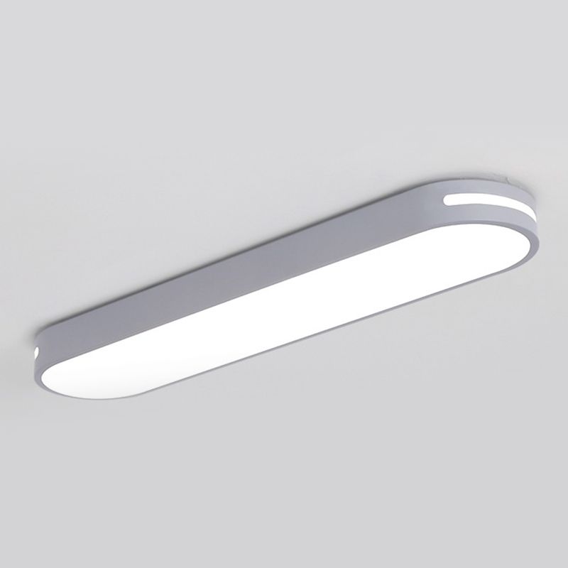 Arisha Oval Flush Mount LED Ceiling Light, Black/White/Grey/Gold - Neutral Decor