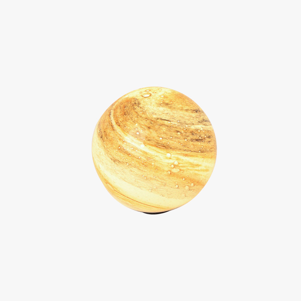 Ray Decorative Solar Acrylic Planet Outdoor Ground Light, Milk Curry/Blue - Neutral Decor
