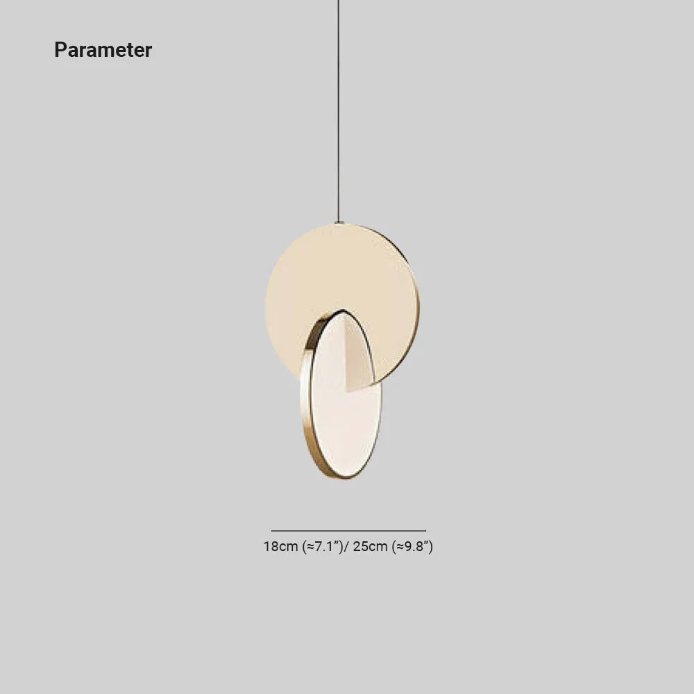 Arisha Pendant Light, Disc, Gold/Silver - Neutral Decor