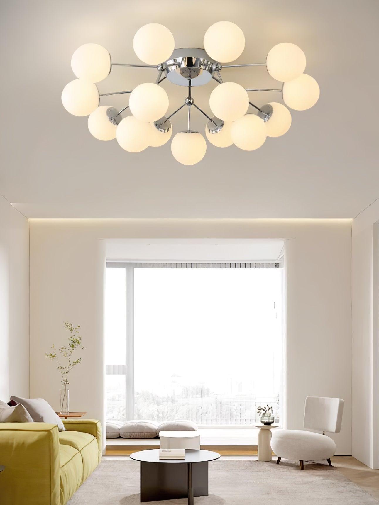Olivia Luxury Glass Ceiling Lamp-Neutral Decor