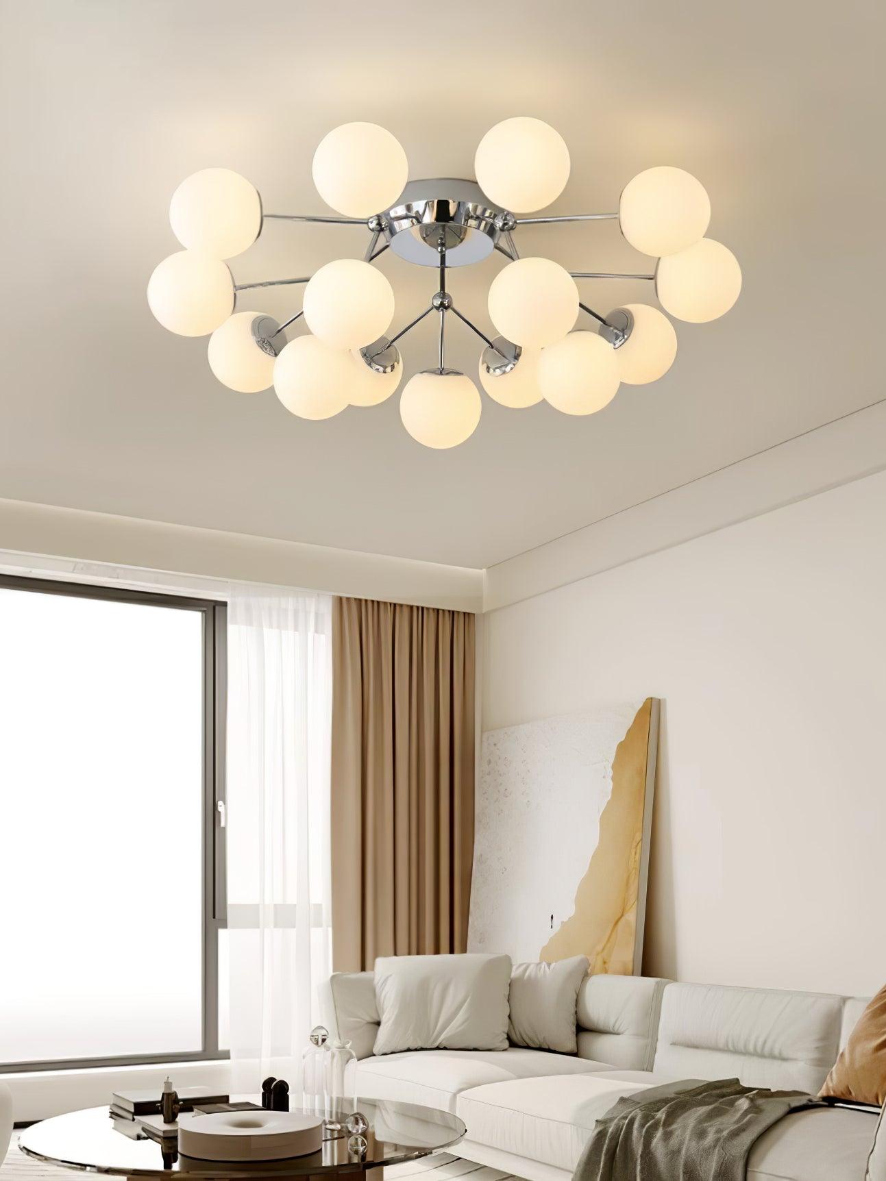 Olivia Luxury Glass Ceiling Lamp-Neutral Decor