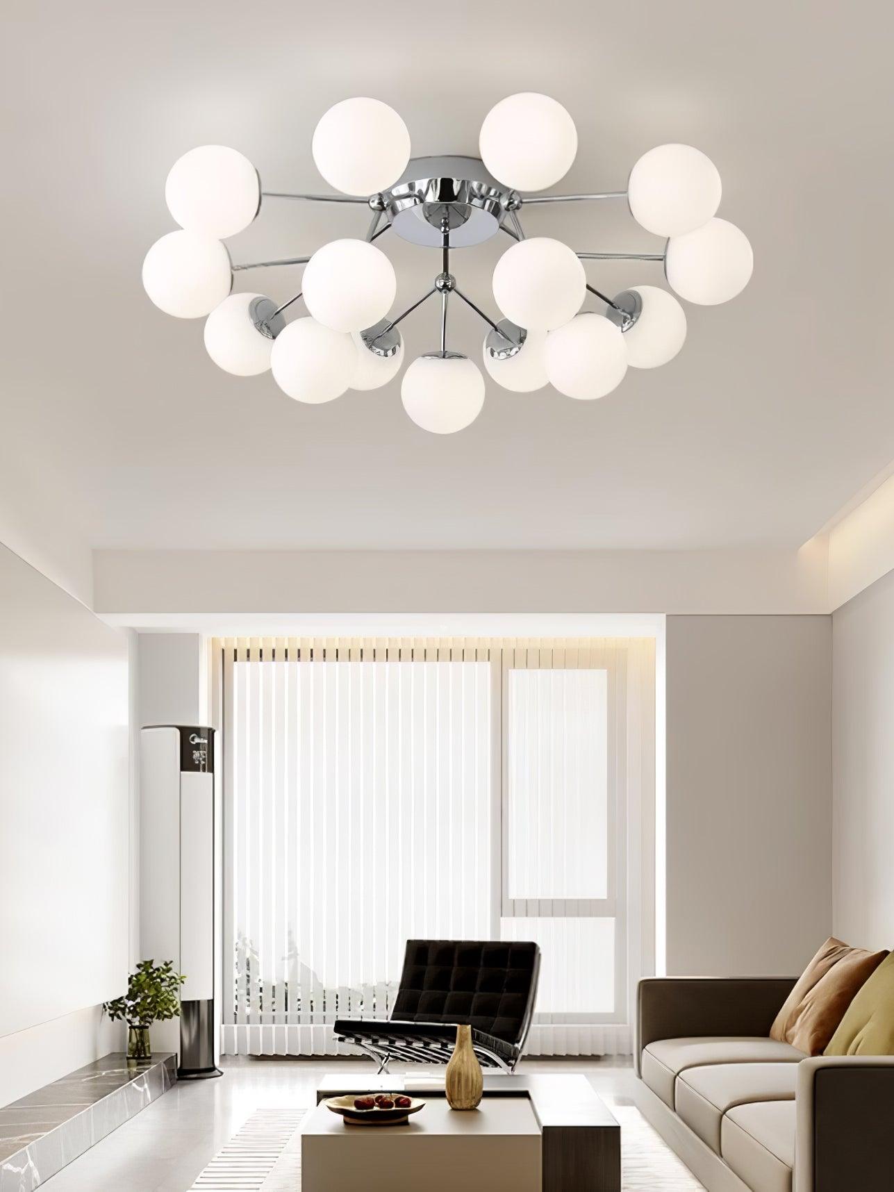 Olivia Luxury Glass Ceiling Lamp-Neutral Decor