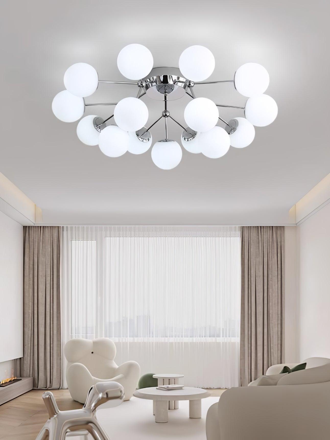 Olivia Luxury Glass Ceiling Lamp-Neutral Decor