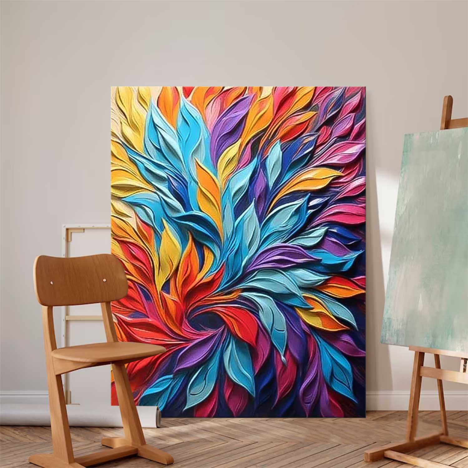 Abstract Canvas Art AB562 - Neutralighting