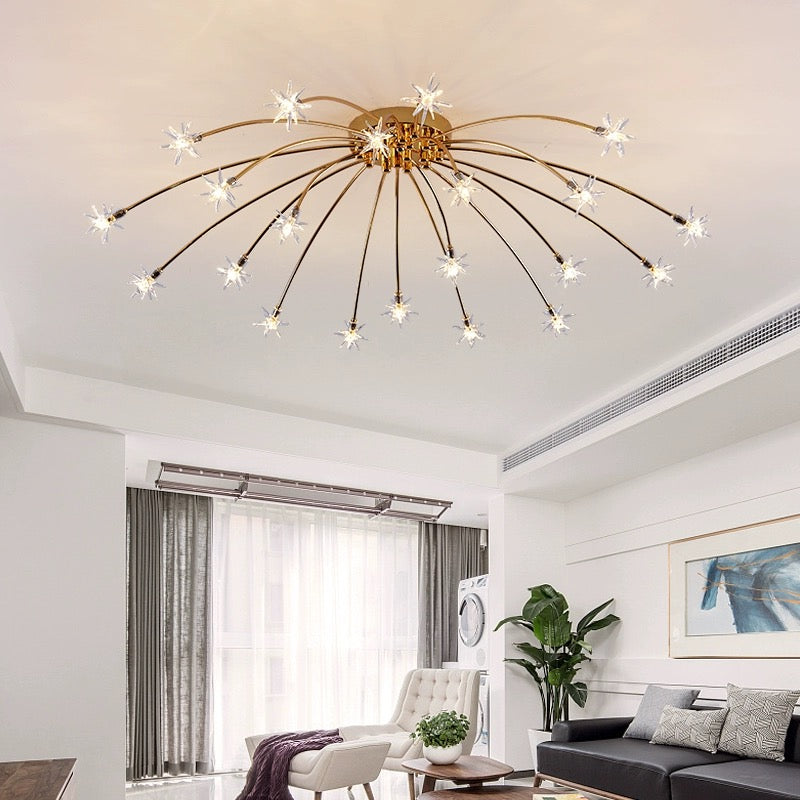 Arisha Art Deco Starry Flush Mount Ceiling Light - Neutral Decor