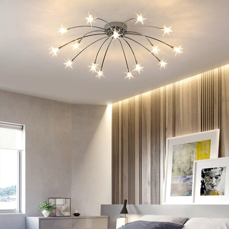 Arisha Art Deco Starry Flush Mount Ceiling Light - Neutral Decor