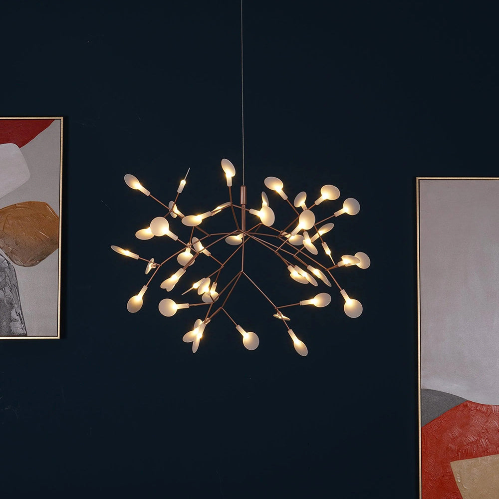 Lior Unique Sputnik Art Deco Firefly Chandelier. Living Room/ Bedroom - Neutral Decor
