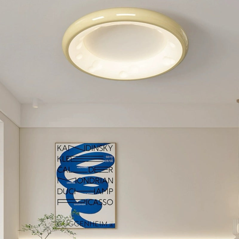 Arisha Modern LED Flush Mount Ceiling Light Metal White Bedroom - Neutral Decor