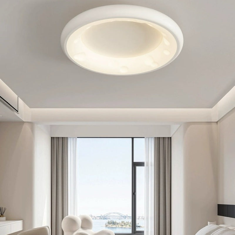 Arisha Modern LED Flush Mount Ceiling Light Metal White Bedroom - Neutral Decor