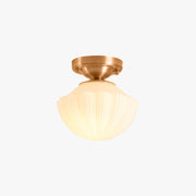 Arisha Retro Metal Flush Mount Ceiling Light Brass - Neutral Decor