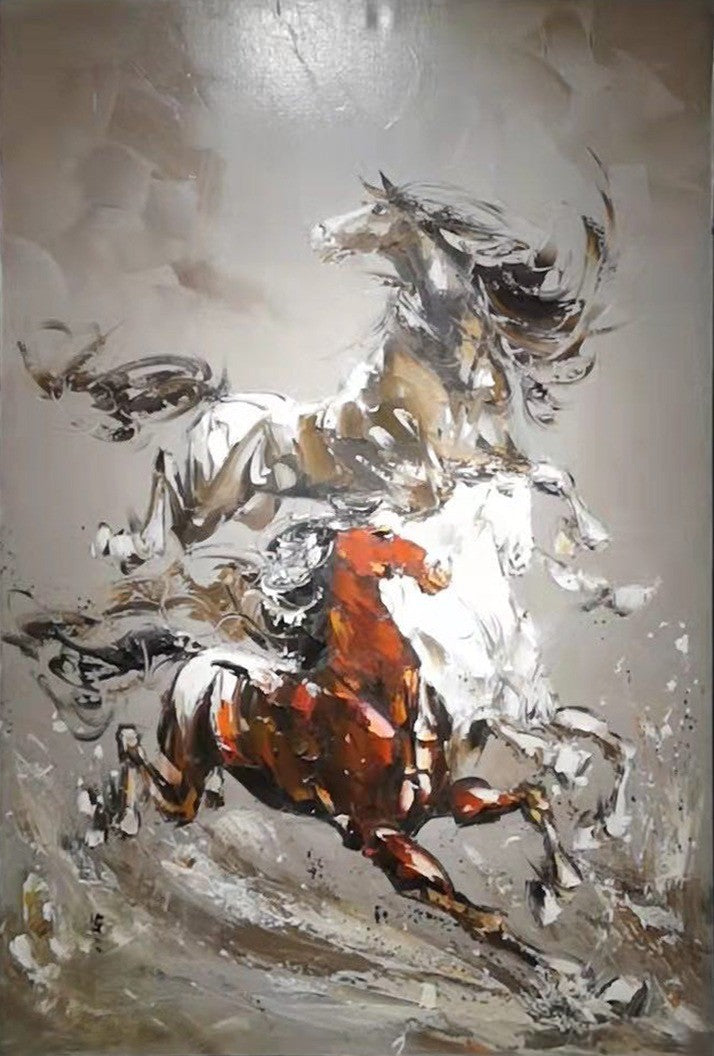 Wall Art Vertical Hyperrealism Galloping - Neutralighting