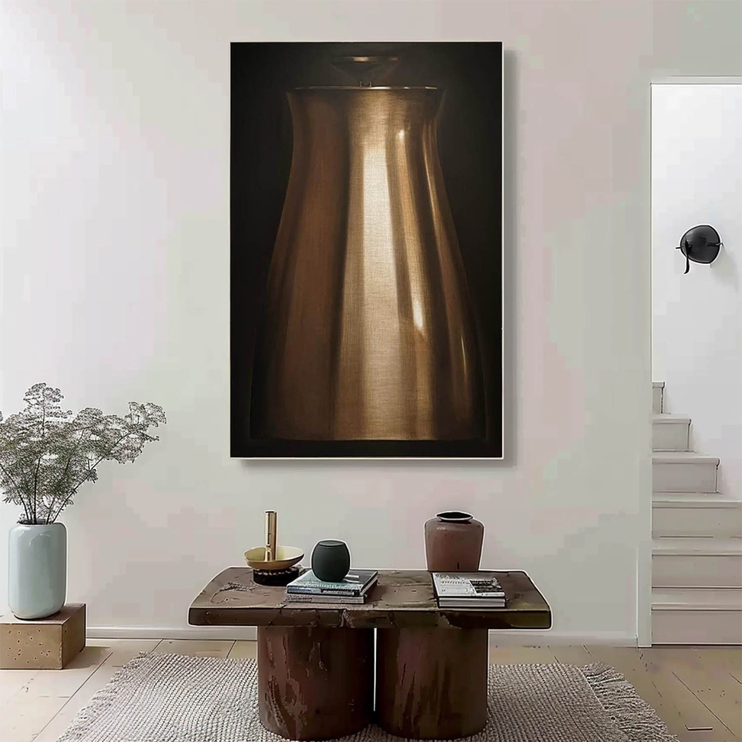 Wall Art Luxe Textured Metallic Vase - Neutralighting