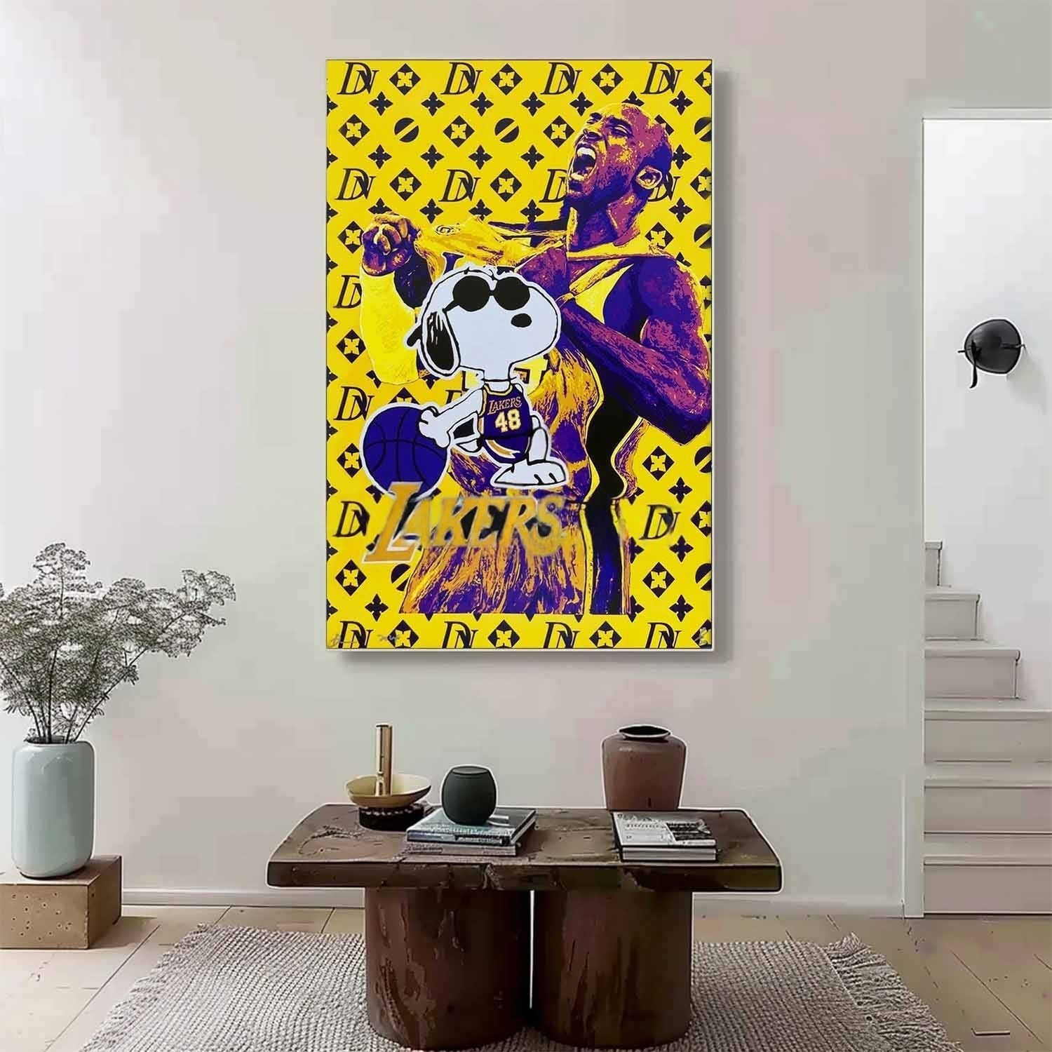 Wall Art Iconic Textured Lakers Kobe - Neutralighting