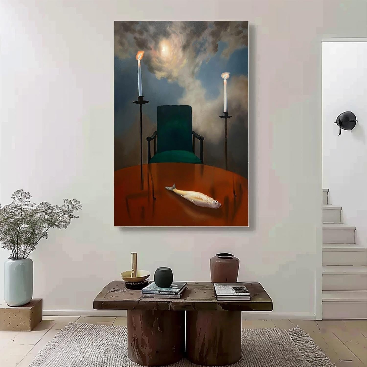 Wall Art Surreal Textured Still Life Fish - Neutralighting