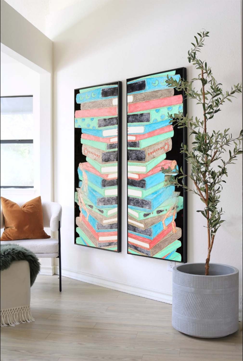 Wall Art Whimsical Textured Figure - Neutralighting