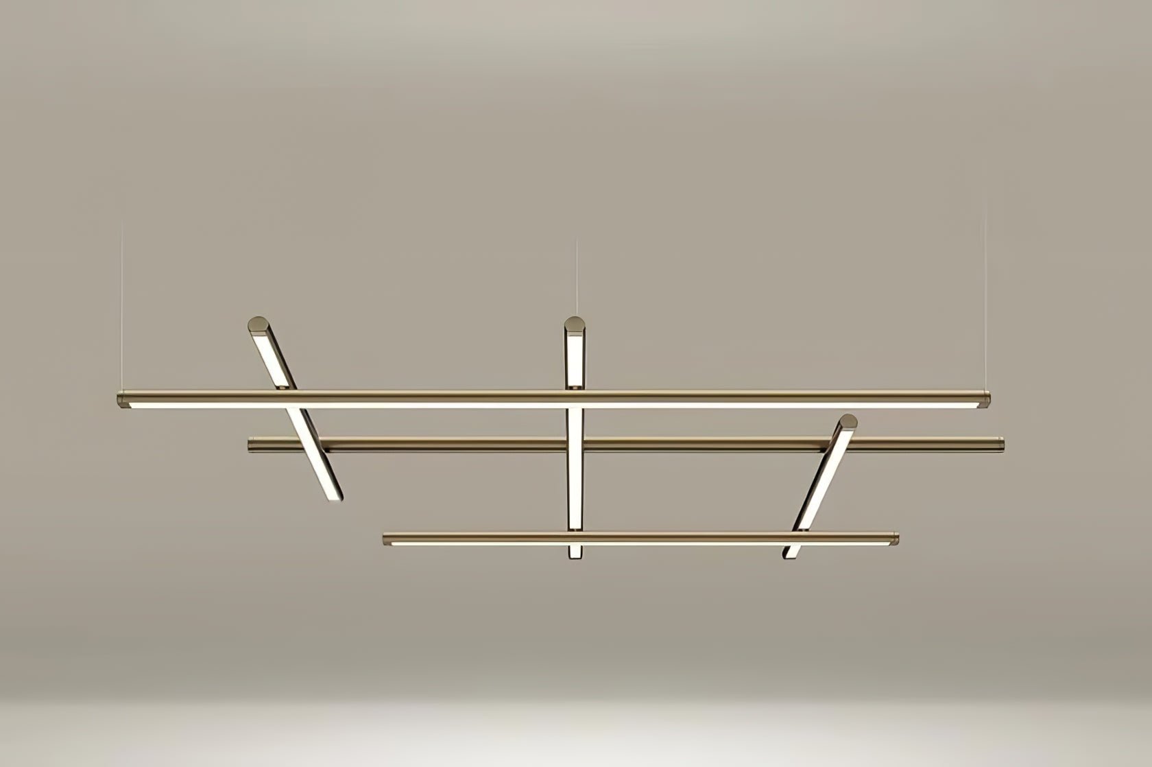 Geometric Linear Grid Pendant Lamp-Neutral Decor