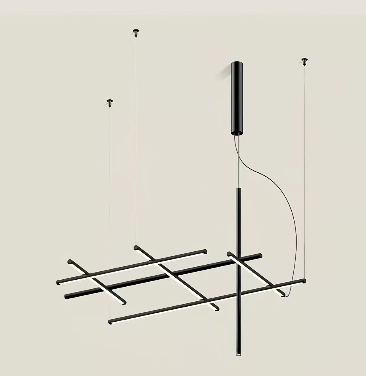 Geometric Linear Grid Pendant Lamp-Neutral Decor