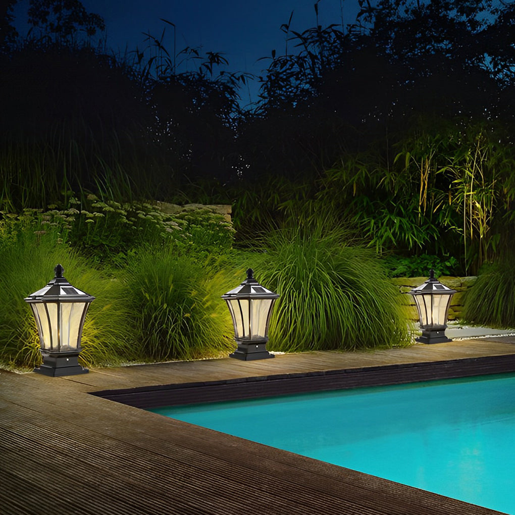 Ulric Vintage LED Retro Solar Outdoor Fence Post Lights
