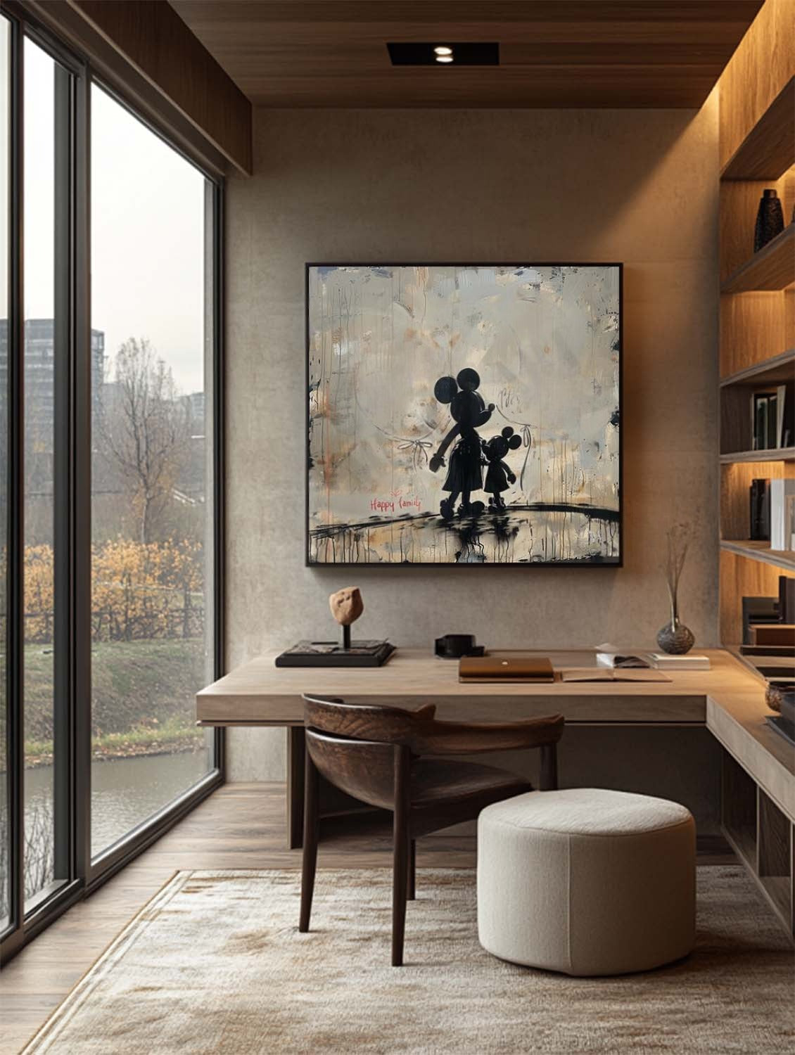 Wall Art Square Graffiti Mickey Mouse - Neutralighting