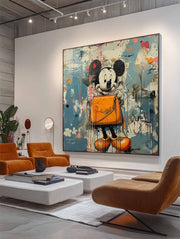 Wall Art Pop Art Mickey Graffiti Floral - Neutralighting