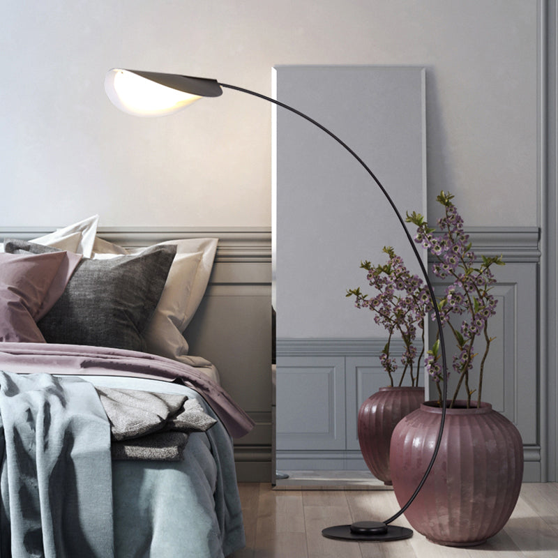 Edge Modern Arch Metal Floor Lamp, Black - Neutral Decor