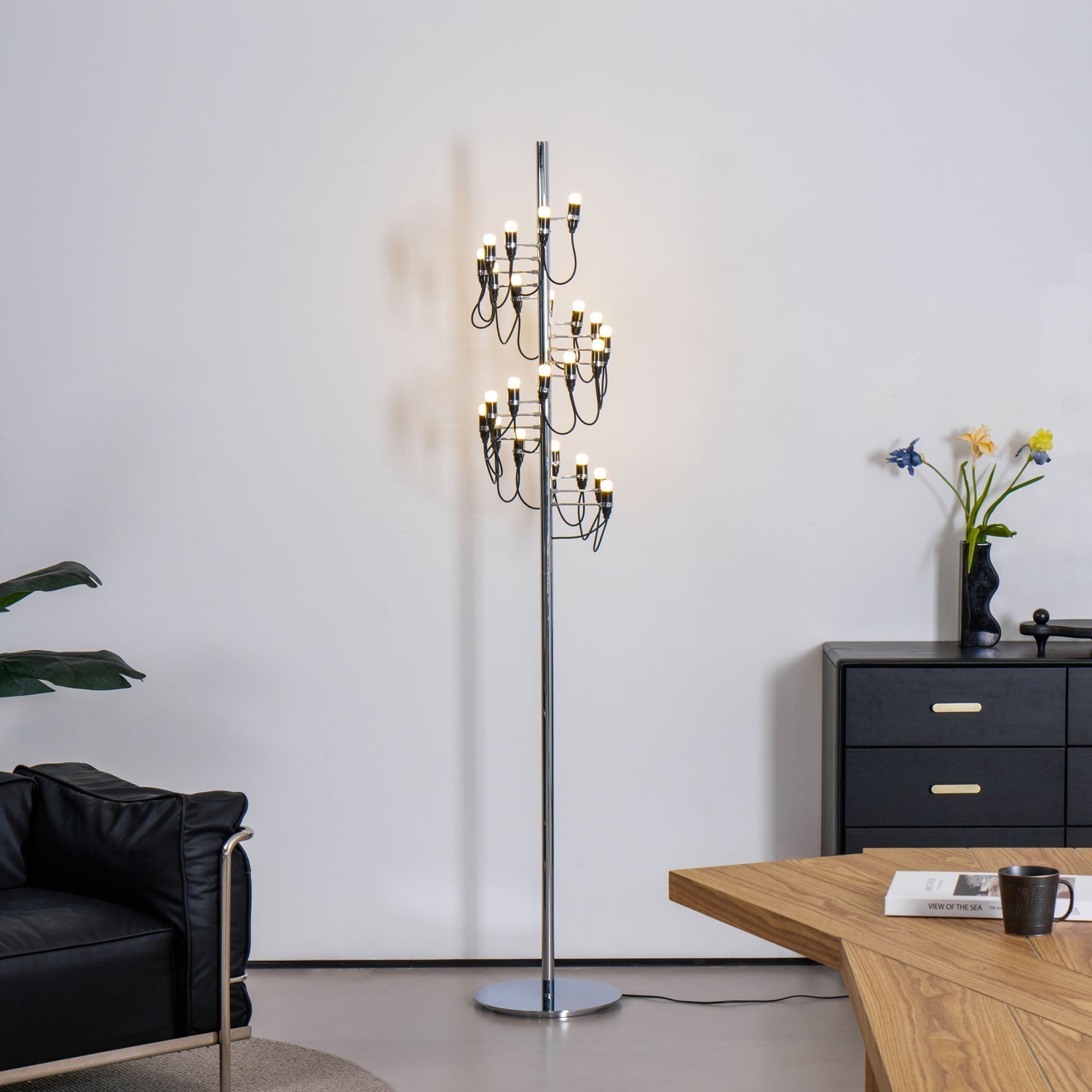 Olliryra Sculptural Steel Floor Lamp-Neutral Decor