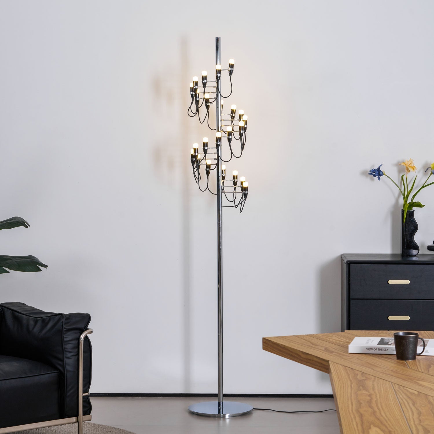 Olliryra Sculptural Steel Floor Lamp-Neutral Decor