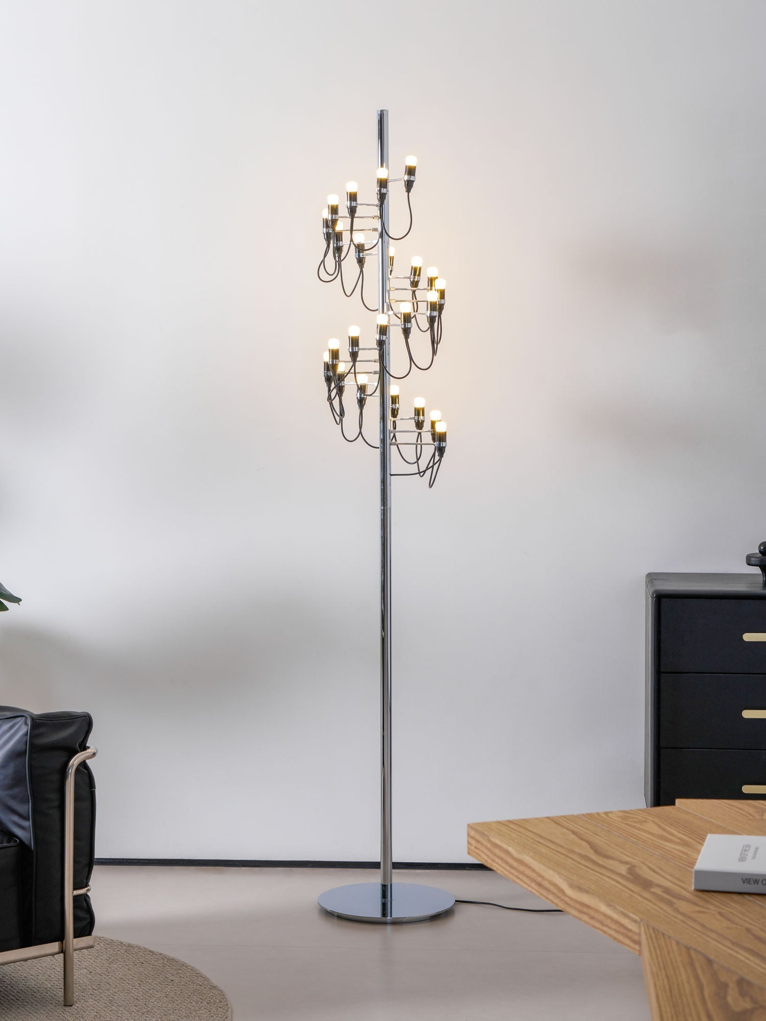 Olliryra Sculptural Steel Floor Lamp-Neutral Decor