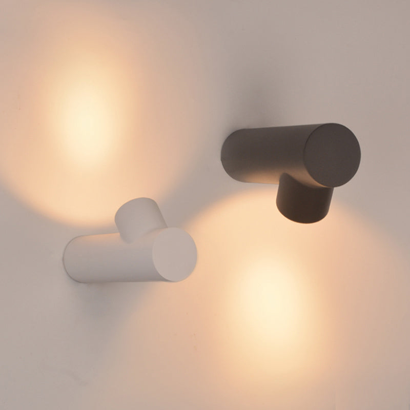 Ray Modern Waterproof Outdoor Wall Lighting, White & Black - Neutral Decor
